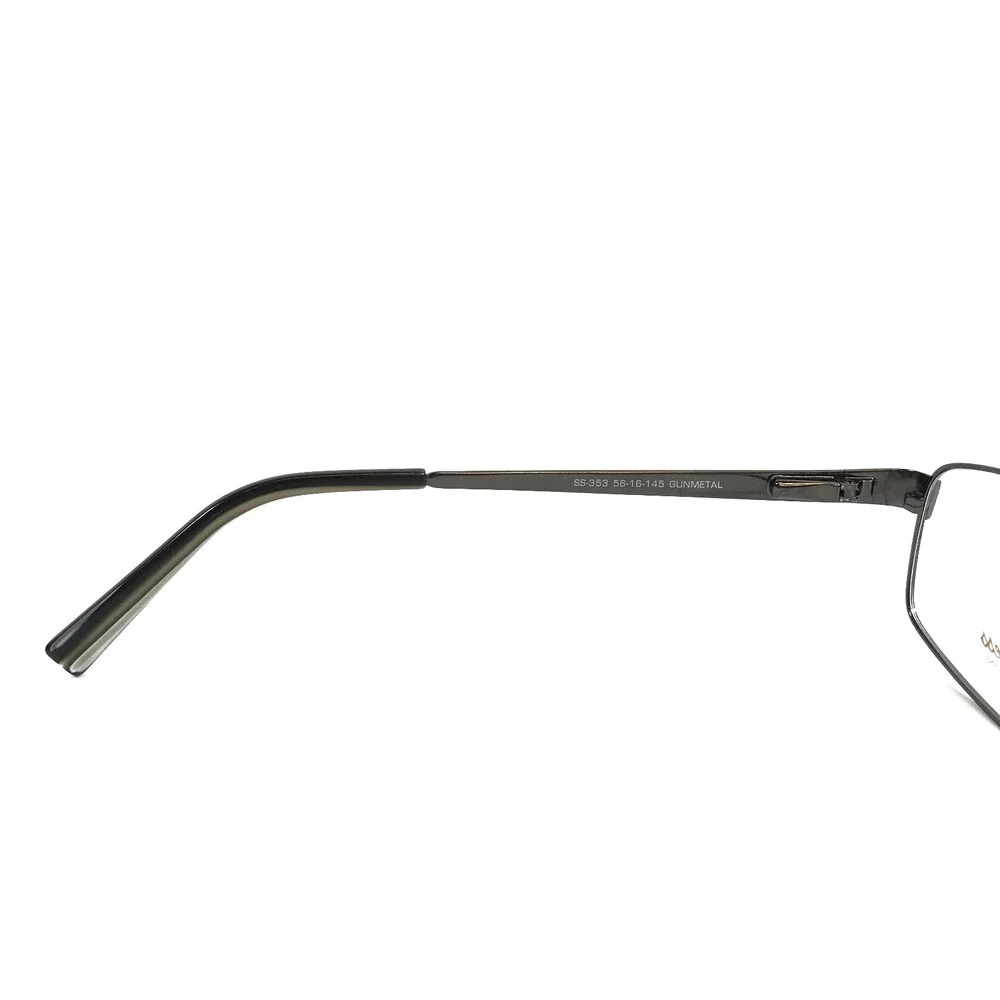 Success Eyeglasses Frames SS-353 Gunmetal Gray Rectangle Wire Rim 56-16-145
